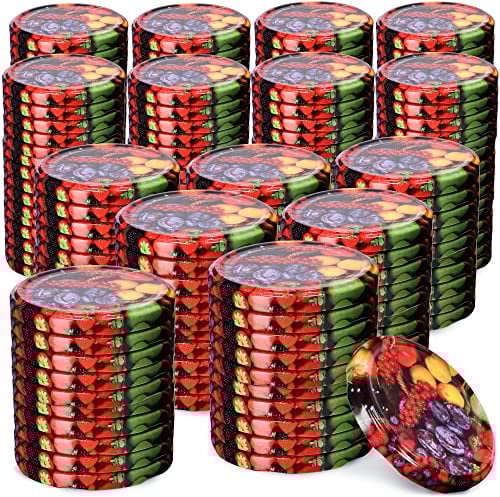 KADAX Couvercle à vis fi82 mm x 200 pcs, Couvercle twist-off Ensemble en métal, Couvercle de rechange pour bocaux, Couvercle avec 6 crans d'encliquetage pour bocaux droits et bocaux de conserve