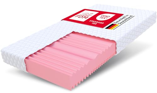 FDM FIX Matratze 80x200 cm Kaltschaummatratze Höhe 14 cm Härtegrad H2 und H3 7-Liegezonen Öko-Tex Allergikergeeignet Bezug Waschbar HR-Schaum