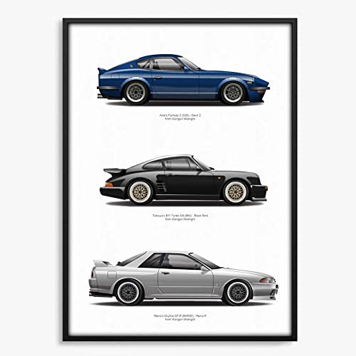 Leinwanddruck Supra Car Poster Supra Sport Car GTR Ae86 Gemälde Wandkunst Dekoration Bar Raumdekor Leinwand Poster Geschenk, 15 X 20 cm Ohne Rahmen