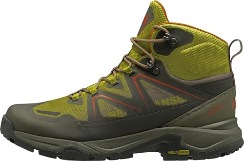Helly Hansen Cascada Mid Ht, Botas y zapatos de senderismo de día Hombre, Neon Moss Utility Green, 40.5 EU