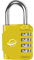 SISAV Cadenas à Combinaison 4 Chiffres Pour Usage Extérieur,Pour Casier de Gymnase Scolaire,Casier de Sport,Portail de Clôture,Portail,Loquets et Boîte à Outils,Jaune