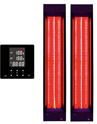 B-Ware 2x Infrarotstrahler InfraROTmed 500W + Steuerung, Tiefenwärme Vollspektrumstrahler für Sauna und Infrarotkabine, zum Nachrüsten oder Selberbauen