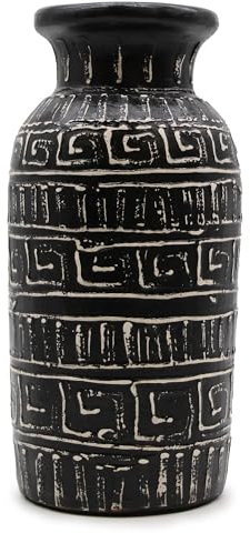 Handgefertigte balinesische gerade Vase, Schokolade