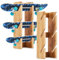 Woanger Skateboard-Halterung, Wandhalterung, für 3 Bretter, Skateboard-Aufhänger, nachhaltiger Bambus-Skateboard-Halter, Wandhalterung für Aufbewahrung, Zuhause, Garage, Snowboard, Innen-Organizer,