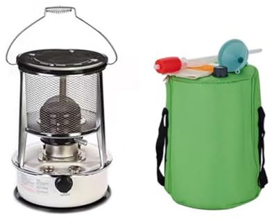 Estufa de queroseno con calefacción no eléctrica, calentador de estufa para acampar para calefacción doméstica con bolsa de transporte, calefacción de queroseno sin humo (tamaño: 4,6 L/rojo) (6L/