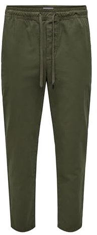 Only & Sons Trousers ONSLINUS Tapered Fit Trousers Olive Night S Olive Night S