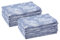 Encasa XO Esstisch Servietten Set von 12 I Größe 45x45 cm I Blumen Blue Jacquard -Stil Druck Auf Hausgemischte Baumwolle I Schnelle Farben, Maschinenwaschbar
