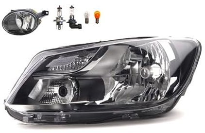 Johns, Scheinwerfer Halogen Front passend für VW Caddy III 2K 09/2010-05/2013 H4 Links + Nebelscheinwerfer + Leuchtmittel