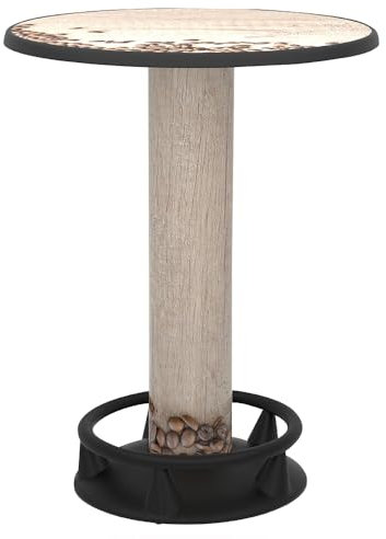 Quick-Table, Stehtisch Coffee, rund, Ø85cm, Höhe 110cm, wetterfest, stoß- und Kratzfest, Bistrotisch für Innen- und Außen, ohne Sonnenschirmöffnung