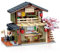 Hallisun Street View Sushi Shop Building Block, dimensioni normali giapponese Sakula House costruzione creativa, simulazione Giappone architettura giocattolo kit per adulti bambini 8+, 763 pezzi
