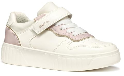 Geox J MIKIROSHI Girl A Basket, Lt Ivory/Lt Rose, 33 EU