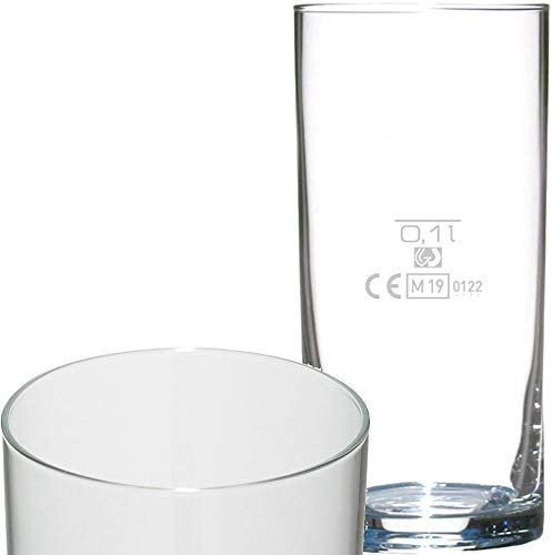 Kölner Stange 18 cl Kölschglas, Veredlerqualität, Füllstrich 0,1 l /-/ CE, 4 Stück