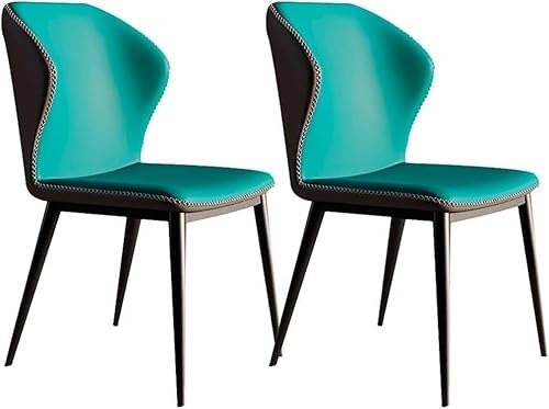 Widppsopt Muebles de Cocina, Comedor, sillas, sillas de Comedor Modernas de Cuero PU, Juego de 2 sillas Laterales de Cuero a Prueba de Agua (Verde)