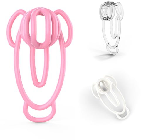 Hmxseu Neue Kurze Keuschheitsgürtel Harz&Nylon Cock Cage Belüfteter Peniskäfig mit Urinieröffnung Chastity Cage Penis Fesseln Locking Fufu Clip Trainer Erotische Sexspielzeug für Männer (Transparent)