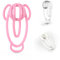Hmxseu Neue Kurze Keuschheitsgürtel Harz&Nylon Cock Cage Belüfteter Peniskäfig mit Urinieröffnung Chastity Cage Penis Fesseln Locking Fufu Clip Trainer Erotische Sexspielzeug für Männer (Transparent)