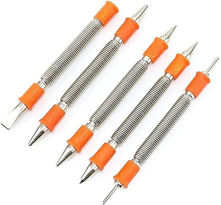 Pack of 5 Hammerless Spring Door Hinge Pin Remover Tool Double Head Setter Set Center