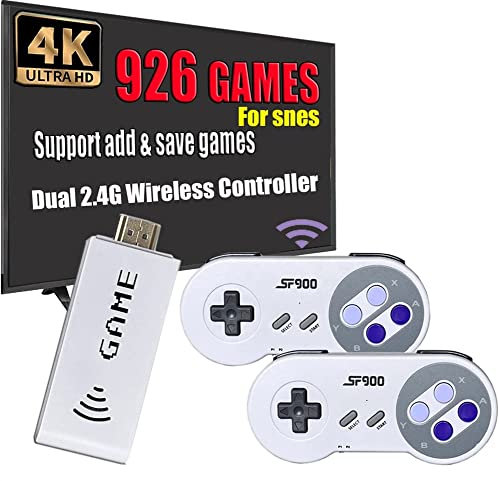 Bastone da gioco retrò, 926+ console di gioco retrò per TV con doppio controller wireless 2.4G, console di gioco retrò con uscita HDMI, videogiochi per bambini e adulti