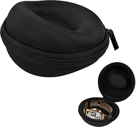 Dokeno Custodia da Viaggio per Orologio, Rotonda Scatola Portatile per Orologio con Cerniera Eva Custodia Orologio Singolo Adatta Tutti Gli Orologi da Polso e Smartwatch Fino a 50 mm