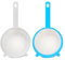 COM-FOUR® Colador 2x con mango - colador para escurrir pasta - colador para lavar frutas, verduras y ensaladas - colador redondo - accesorios de cocina de plástico