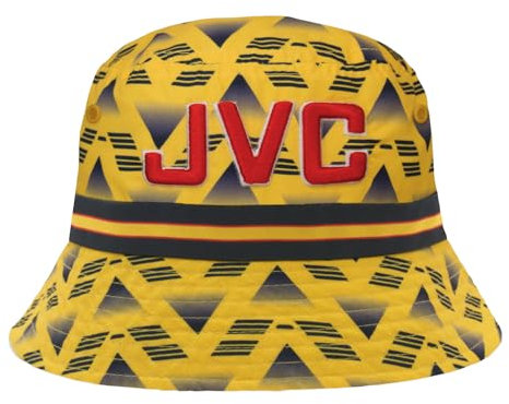 fan originals Arsenal Bucket Hat 1991 Away Kit Colours Yellow M/L