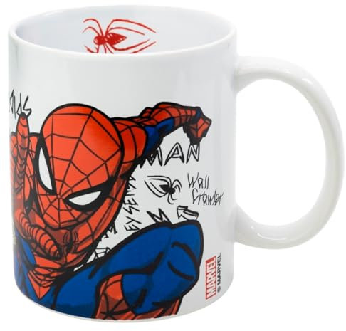 ms móvil shop Taza Cerámica Desayuno SPIDERMAN Capacidad 325ml Dibujo - CAJA REGALO | Producto Oficial