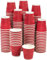 Efforias 500 X 8oz Ripple Coffee Cups - Insulated Triple Walled Takeaway Coffee Cups - Cups for Hot and Cold Drinks for Christmas & Birthdays Parties (Red)