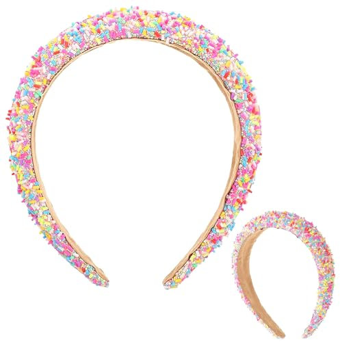 Paillettes Bandeaux de Cheveux, Bandeau Bonbon Couleur Serre Tete, Fille Serre-Tête, Serre Tete Paillette, Perles Larges Bandeaux, Bandeau En Strass à Paillettes, pour Femmes et Filles