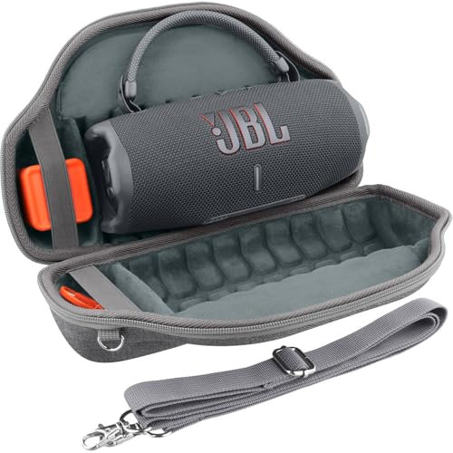 co2CREA Hart Reise Schutz Hülle Etui Tasche für JBL Charge 6 Tragbarer Bluetooth Lautsprecher mit abnehmbarem Schultergurt(Nur Tasche,Ohne Lautsprecher)