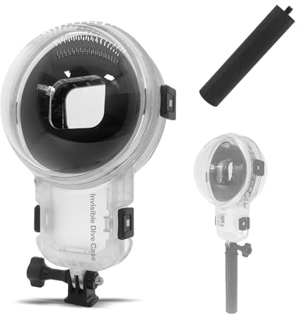 Insta 360 X5 Invisible Dive Case Pro, Waterproof Up to 50m (164ft) Splash Prevention Housing, Underwater Dive Protective Shell for Insta360 X5 with Bracket Accessories