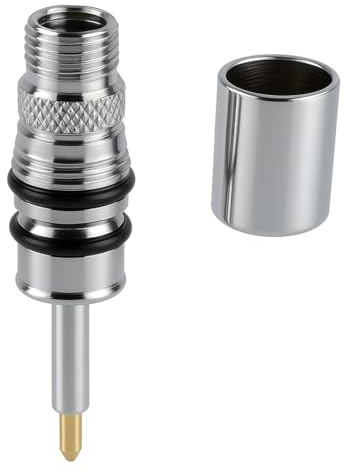 DV01 Kit inverseur cartouche de rechange chromée avec joints toriques pour mitigeur de baignoire/douche, commutation fiable du débit d'eau