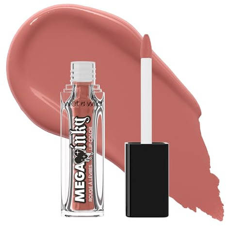 Wet n Wild, Mega Inky Matte Lipstick, Long-Lasting Formula for up to 16H Wear, Full Pigment and Smooth Texture, Fade-Free Finish, Bare Intentions