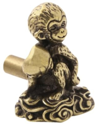 ALCXAZS Poignée de porte/tiroir de cuisine/placard originale et amusante en cuivre robuste, avec motif singe. Un cadeau amusant et original ! Facile à installer.