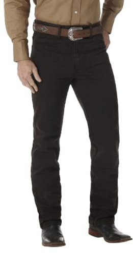 Wrangler Herren Slim Fit Cowboy-Schnitt Jeans, Schwarze Schokolade, 34W / 34L