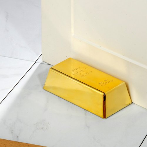 JOKA GmbH International Goldbarren Türstopper aus Gold Deko Briefbeschwerer