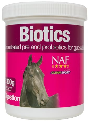 NAF Biotics 300g – Digestive Support Supplement for Horses – With Live Yeast & Prebiotics – Aids Gut Health, Nutrient Absorption & Digestive Balance – Ideal After Stress or Antibiotics