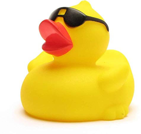 Duckshop I Badeente mit Sonnenbrille I Quietscheente I L: 7 cm