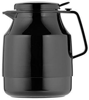 Helios Tea Boy Push Pichet sous Vide Noir 1,3 l