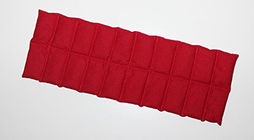 Rapssamenkissen Traumschläferchen, ca. 60x20 cm, 20 Kammern, Wärme-Kälte-Kissen (dunkelrot)