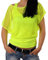 Crazy Age Frauen Partytop Sommertop Fasching Fest Netzoberteil aktueller Trend in Neonfarben- Einheitsgröße, Neongelb