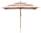 anndora Sonnenschirm 3-lagig 300 x 300 cm eckig Gartenschirm - Dark Natural