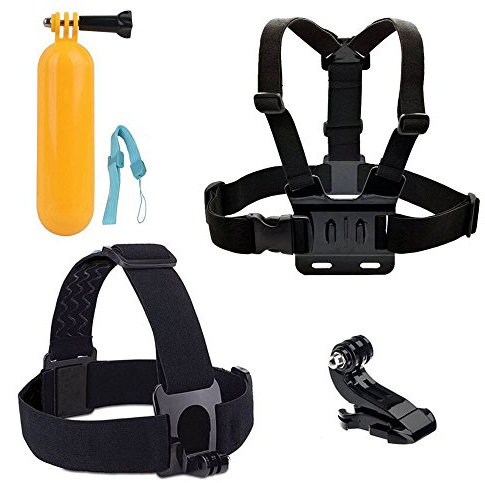 HOMREE Accessories for GoPro, Accessories Pack Head Chest Strap Yellow Hand Grip Floating Mount Go Pro Accessories Action Camera Kit