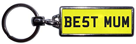 BEST MUM - UK Metal Number Plate Key Ring
