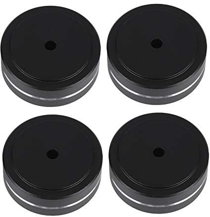 4xAluminium-Füsse für HiFi-Geräte, 4CPS Verstärker Lautsprecher Shock Base Pad 40x15mm,Verstärker Füße Stoßdämpfer Aluminium Spikes Unterlegscheibe Pads Füße