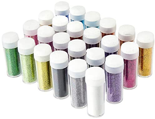 Baker Ross AV689 Glitter Shakers Value Pack of 24), Assorted, 2.5 cm*20.5 cm*20.0 cm