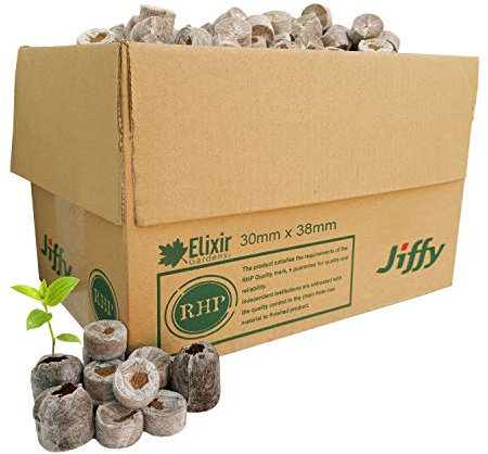 Elixir Gardens Jiffy Coir Propagation Pellets Peat Free Eco Friendly Compost Various Sizes 30,35,45mm / Various Qtys 10-2000 | 30mm x100