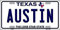 Nummernschild aus Metall, Motiv: Austin Texas, 15,2 x 30,5 cm