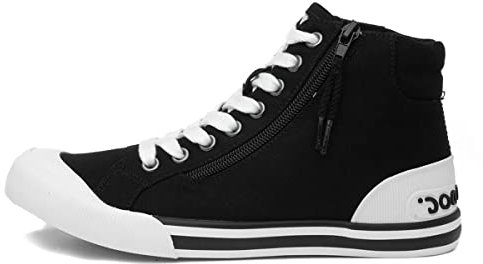 Rocket Dog Jazzin Hi Damen Black Canvas, Schwarz, 39 EU
