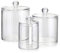 Sumnacon 3 Sizes Apothecary Jars Cotton Ball & Swabs Holder Clear Acrylic Bathroom Storage Container with Lid