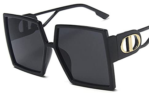 WQZYY&ASDCD Sonnenbrille Herren Damen Damen Quadrat Trend Cool Classic Retro Shades Für Frauen Gradient-Schwarz