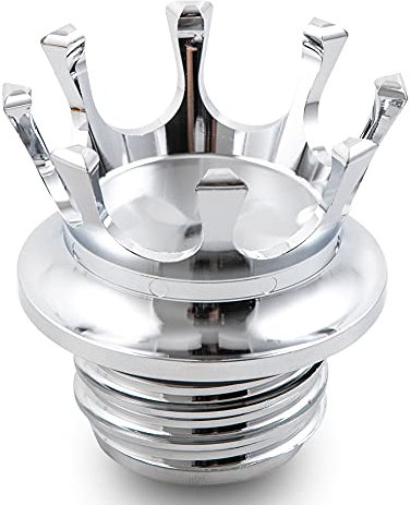 APEBAZY Motorrad Tankdeckel CNC Crown Ölkappen für Sportster XL1200 883 48 Softail Dyna FXD FLST Road King1996-2021 Silber